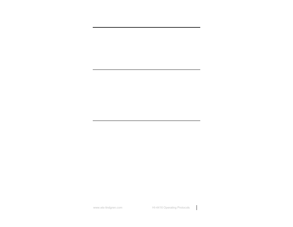 Appendix c: hi-4416 operating protocols, Communication protocol, Probe data format | ETS-Lindgren HI-4416 Numeric EMF Readout Unit User Manual | Page 29 / 38