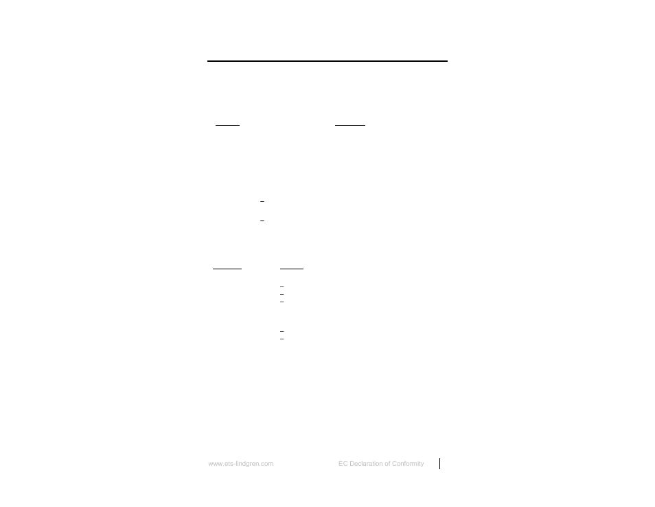 Appendix e: ec declaration of conformity | ETS-Lindgren HI-4416 Numeric EMF Readout Unit User Manual | Page 37 / 38