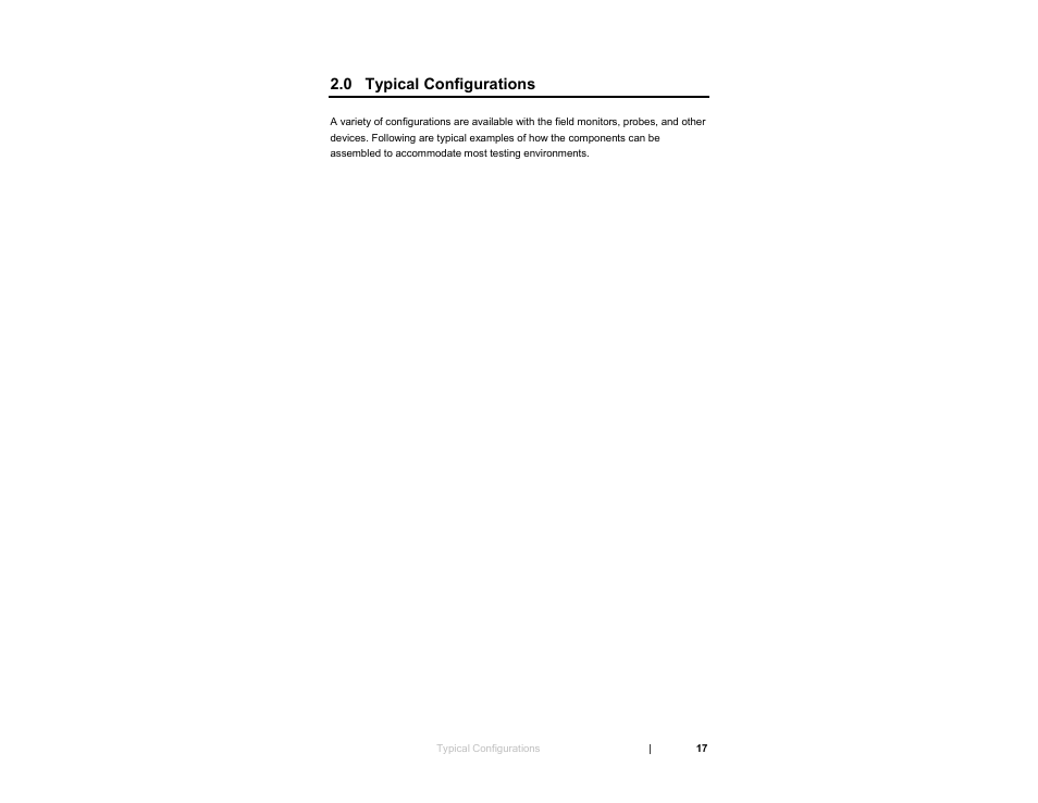 0 typical configurations | ETS-Lindgren HI-6153 Electric Field Probe User Manual | Page 17 / 152