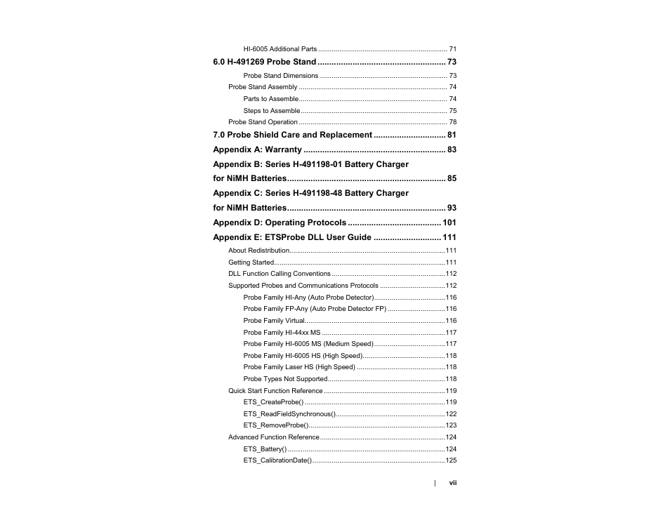 ETS-Lindgren HI-6153 Electric Field Probe User Manual | Page 7 / 152