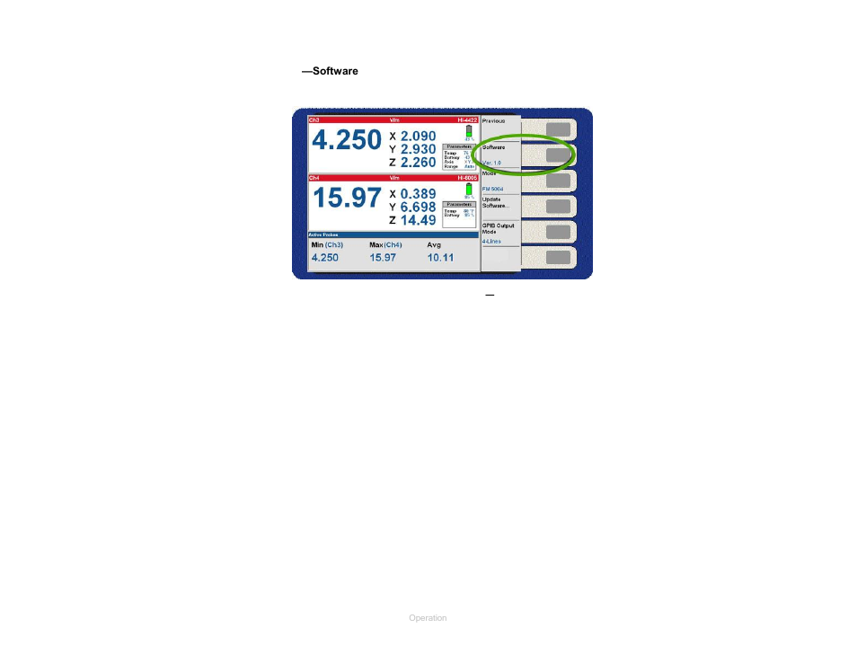Software, Figure 28, System, more menu—software | ETS-Lindgren HI-6100 Field Monitor User Manual | Page 42 / 71