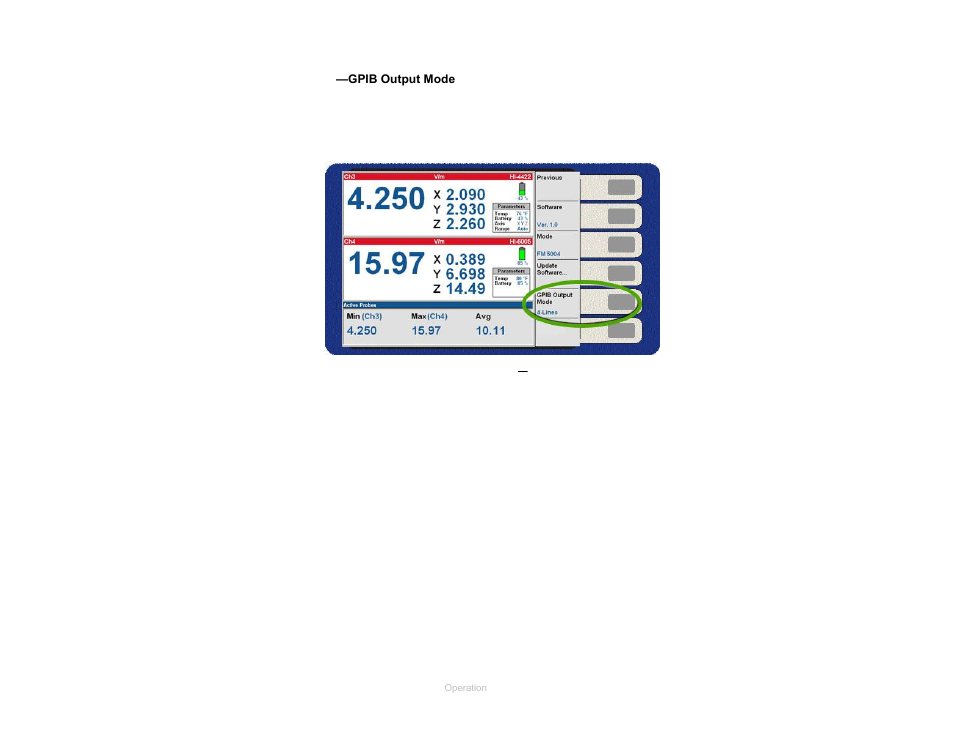 Gpib output mode, Figure 31, System, more menu—gpib output mode | ETS-Lindgren HI-6100 Field Monitor User Manual | Page 45 / 71
