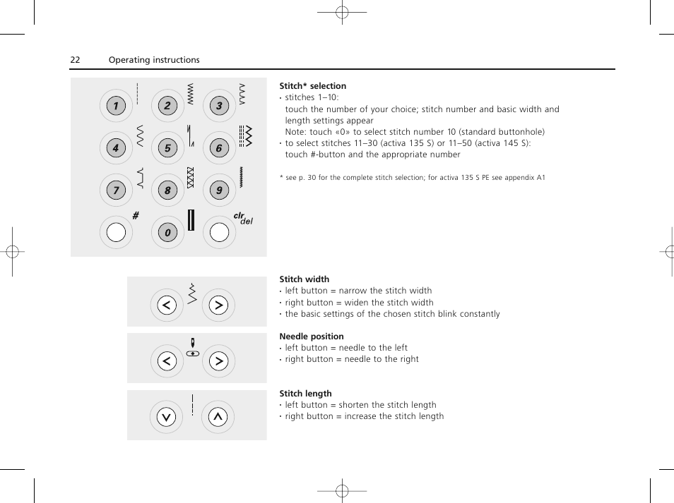 Bernina ACTIVA 135 S User Manual | Page 23 / 73