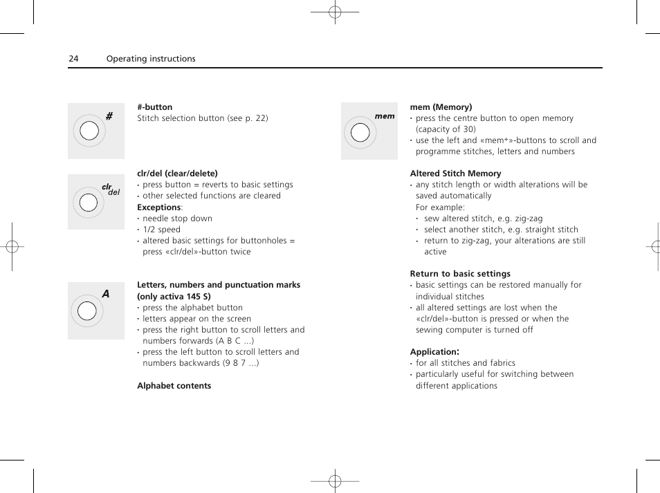 Bernina ACTIVA 135 S User Manual | Page 25 / 73