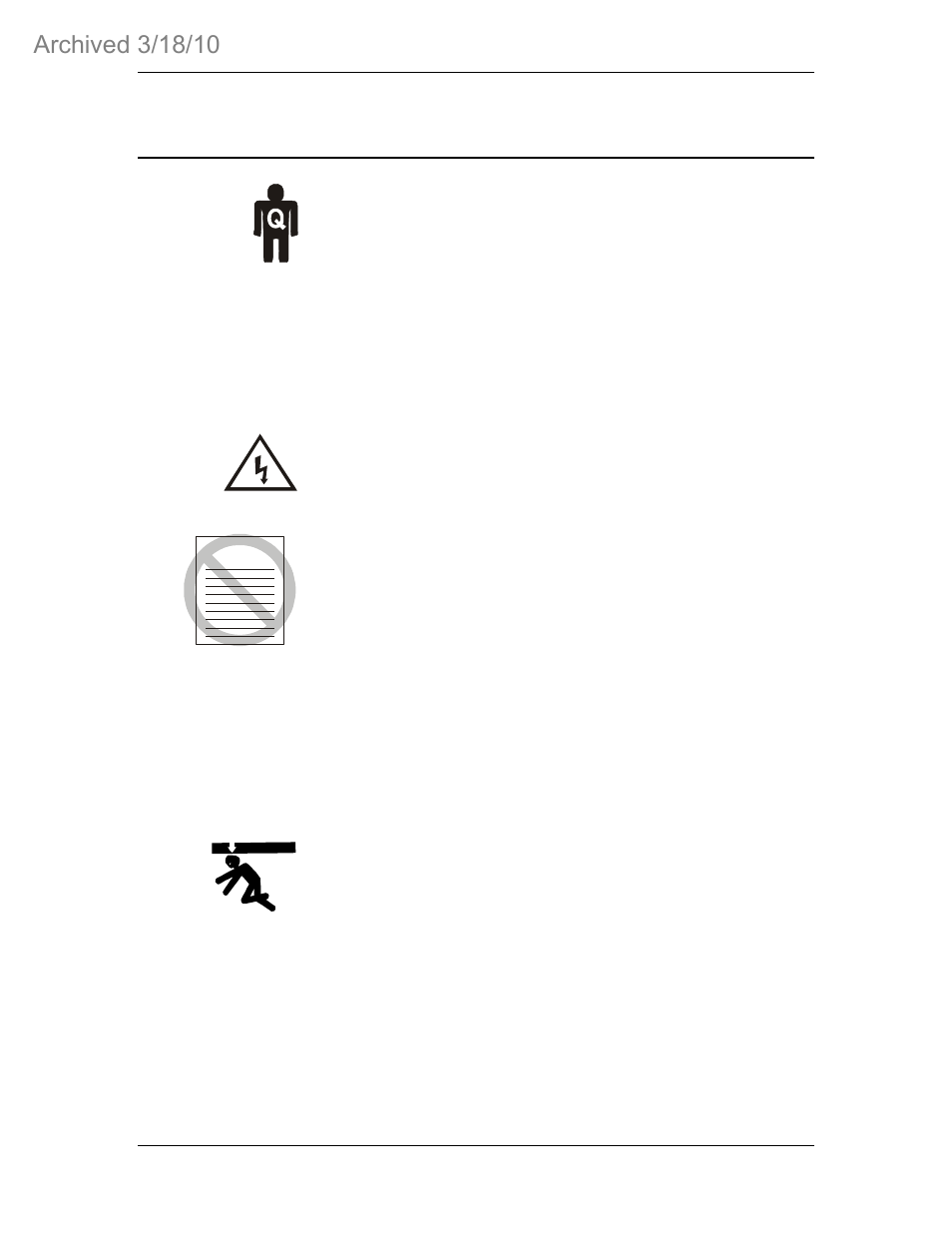 Precautions | ETS-Lindgren 2075 MiniMast (Archived) User Manual | Page 8 / 36