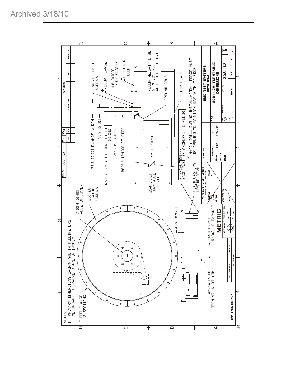 ETS-Lindgren 2081 Turntable Series 1.2m/1.5m (Archived) User Manual | Page 38 / 45