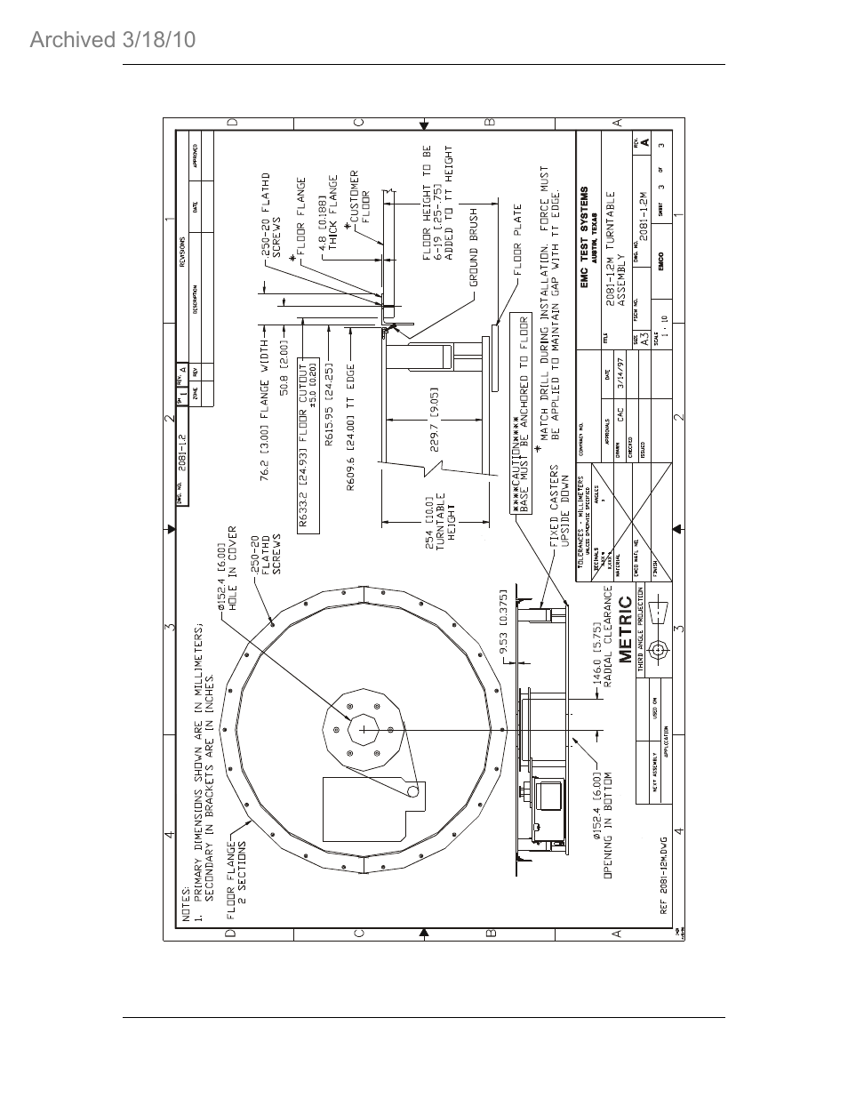 ETS-Lindgren 2081 Turntable Series 1.2m/1.5m (Archived) User Manual | Page 42 / 45