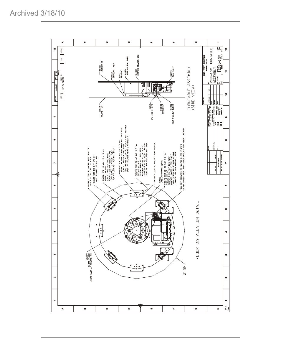 ETS-Lindgren 2081 Turntable Series 1.2m/1.5m (Archived) User Manual | Page 43 / 45