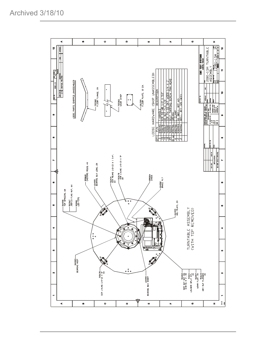 ETS-Lindgren 2081 Turntable Series 1.2m/1.5m (Archived) User Manual | Page 44 / 45