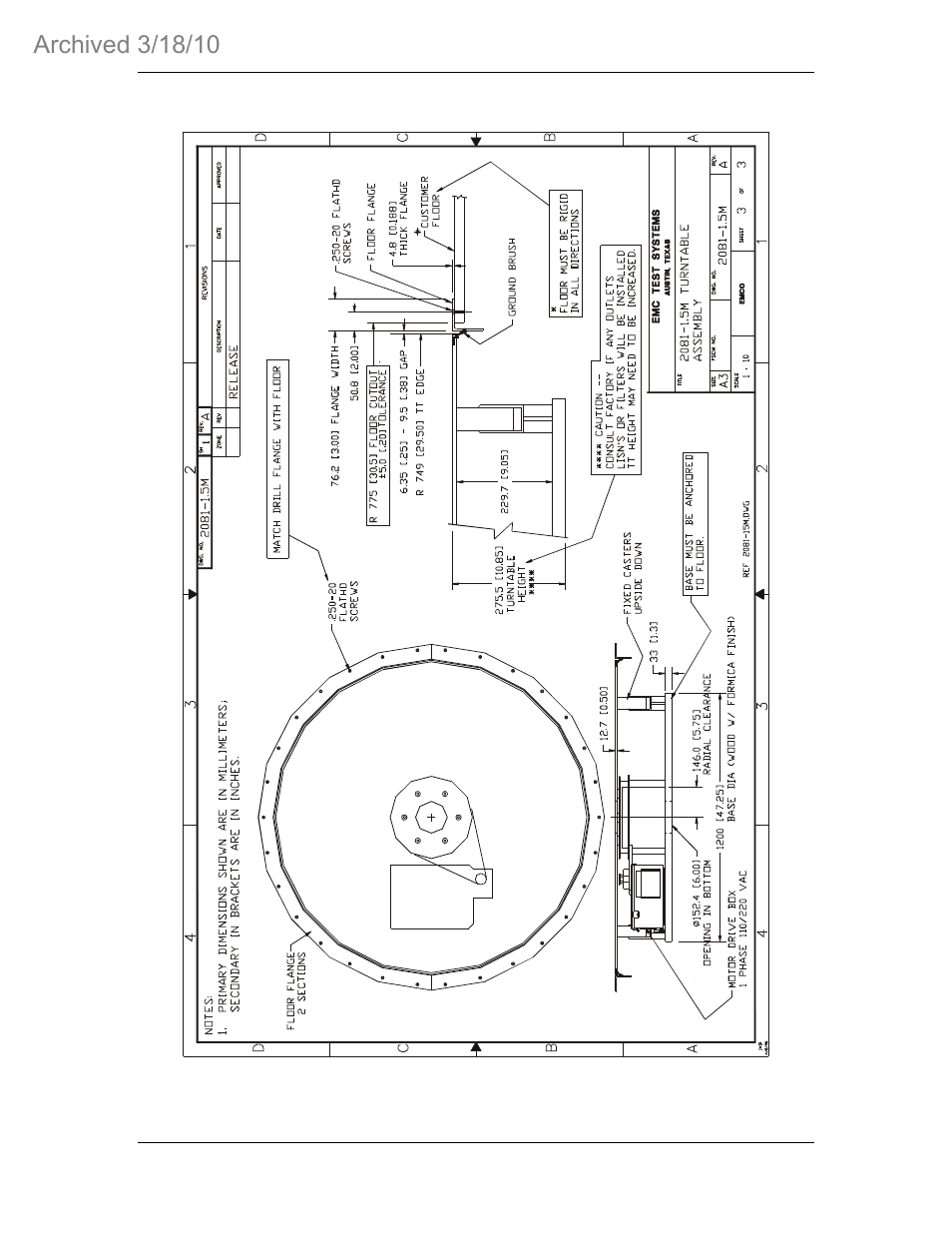 ETS-Lindgren 2081 Turntable Series 1.2m/1.5m (Archived) User Manual | Page 45 / 45