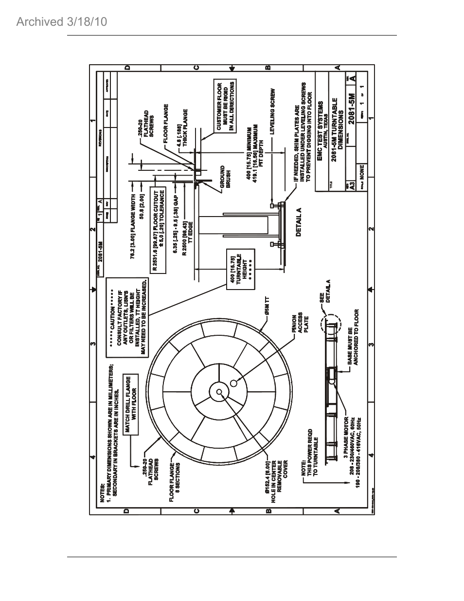 ETS-Lindgren 2081 Turntable Manual (Series 2081-2.0, 2081-2.5, 2081-3.0, 2081-4.0, 2081-5.0, 2081-6.0) - (Archived) User Manual | Page 46 / 47
