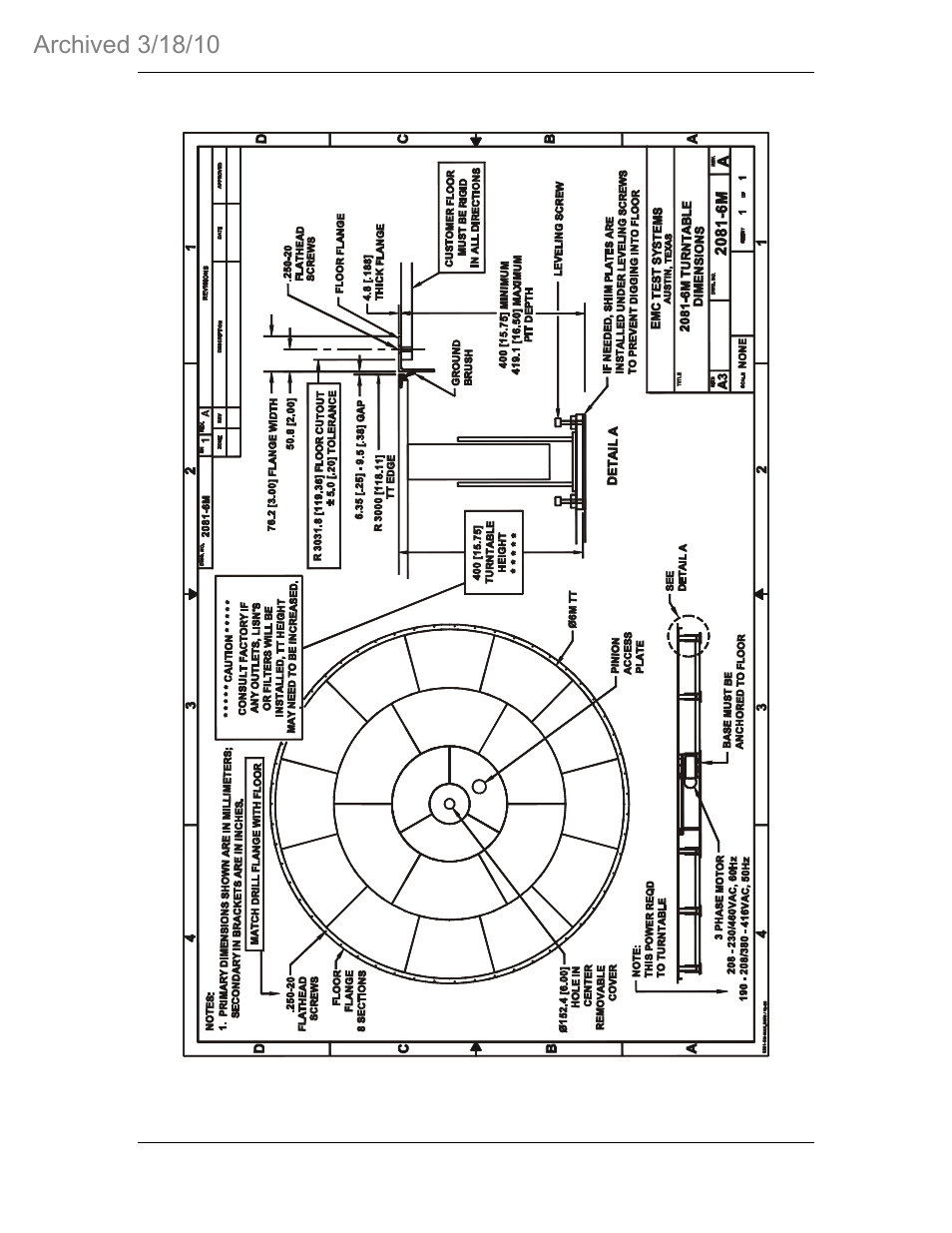 ETS-Lindgren 2081 Turntable Manual (Series 2081-2.0, 2081-2.5, 2081-3.0, 2081-4.0, 2081-5.0, 2081-6.0) - (Archived) User Manual | Page 47 / 47