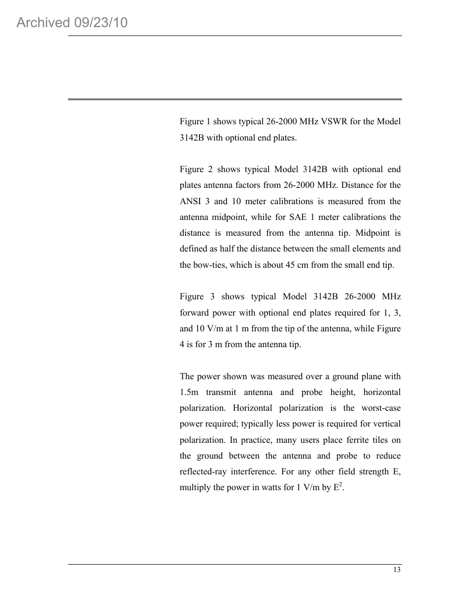 Typical data with the end plates | ETS-Lindgren 3142B BiConiLog Antenna (Archived) User Manual | Page 17 / 22