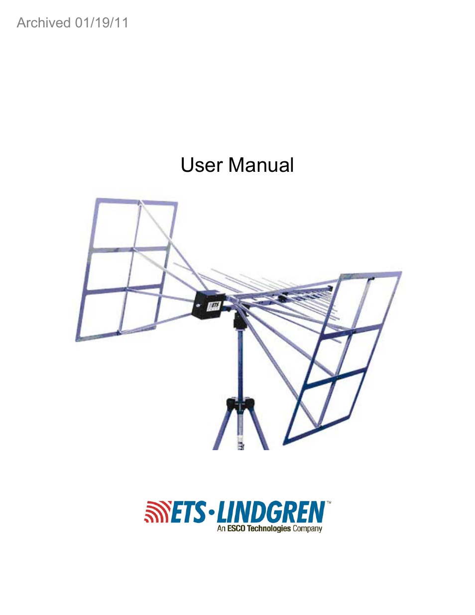 ETS-Lindgren 3142C Biconilog Antenna (Archived) User Manual | 29 pages