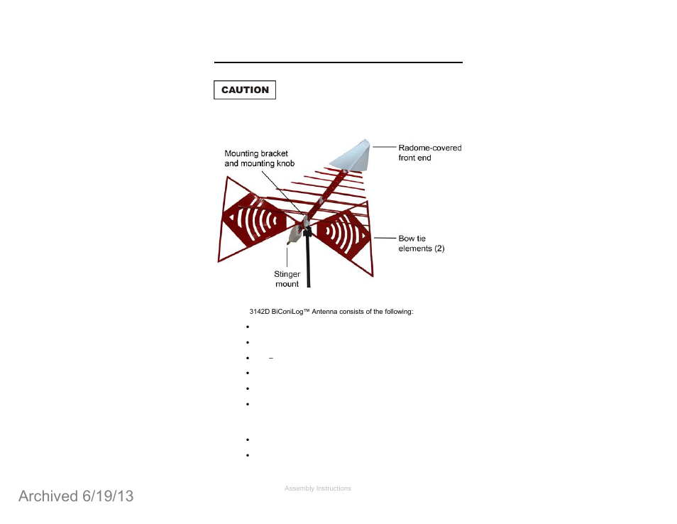 0 assembly instructions | ETS-Lindgren 3142D BiConiLog Antenna (Archived) User Manual | Page 17 / 43