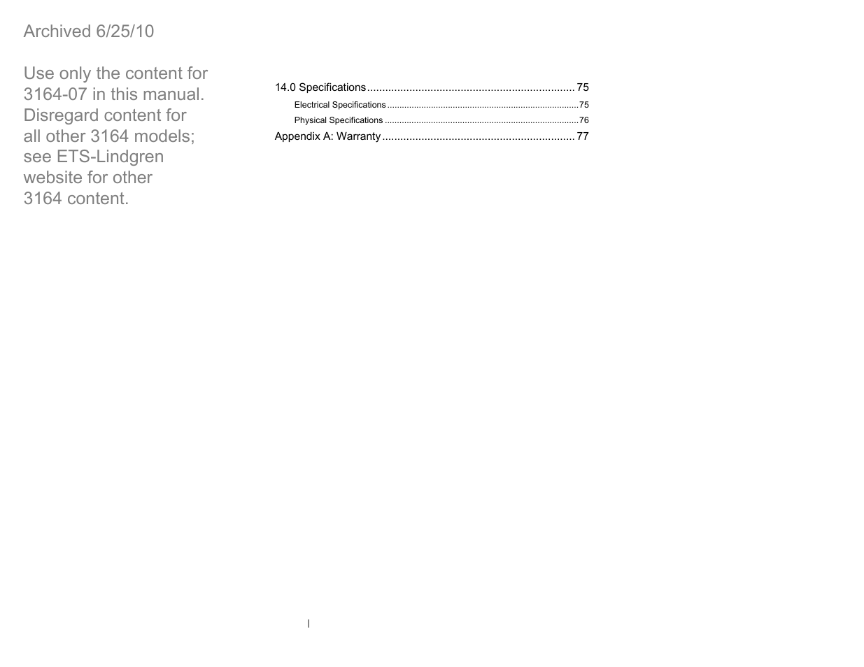 ETS-Lindgren 3164-07 Open-Boundary Quad-Ridged Horn (Archived) User Manual | Page 10 / 80