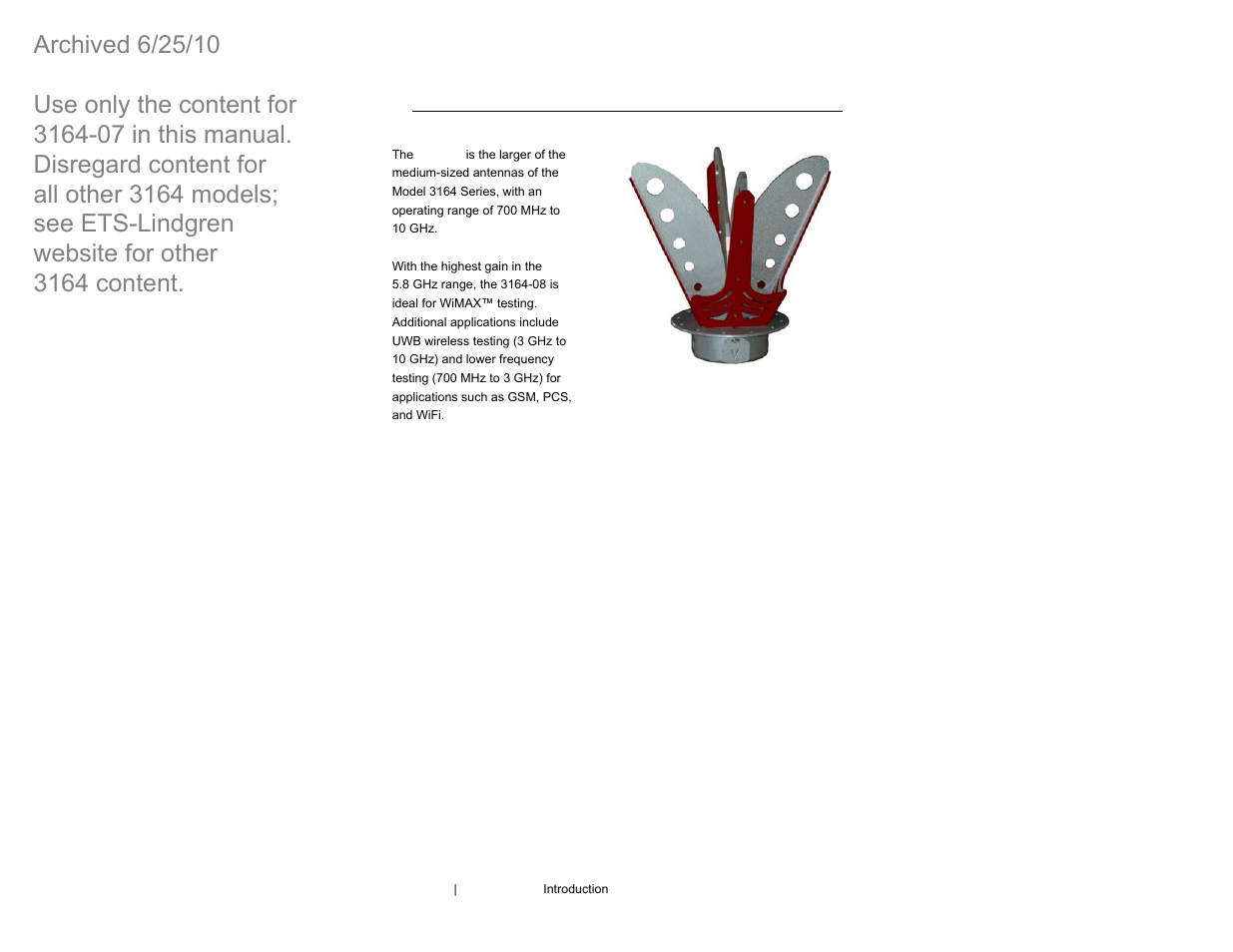 Model 3164-08 | ETS-Lindgren 3164-07 Open-Boundary Quad-Ridged Horn (Archived) User Manual | Page 14 / 80