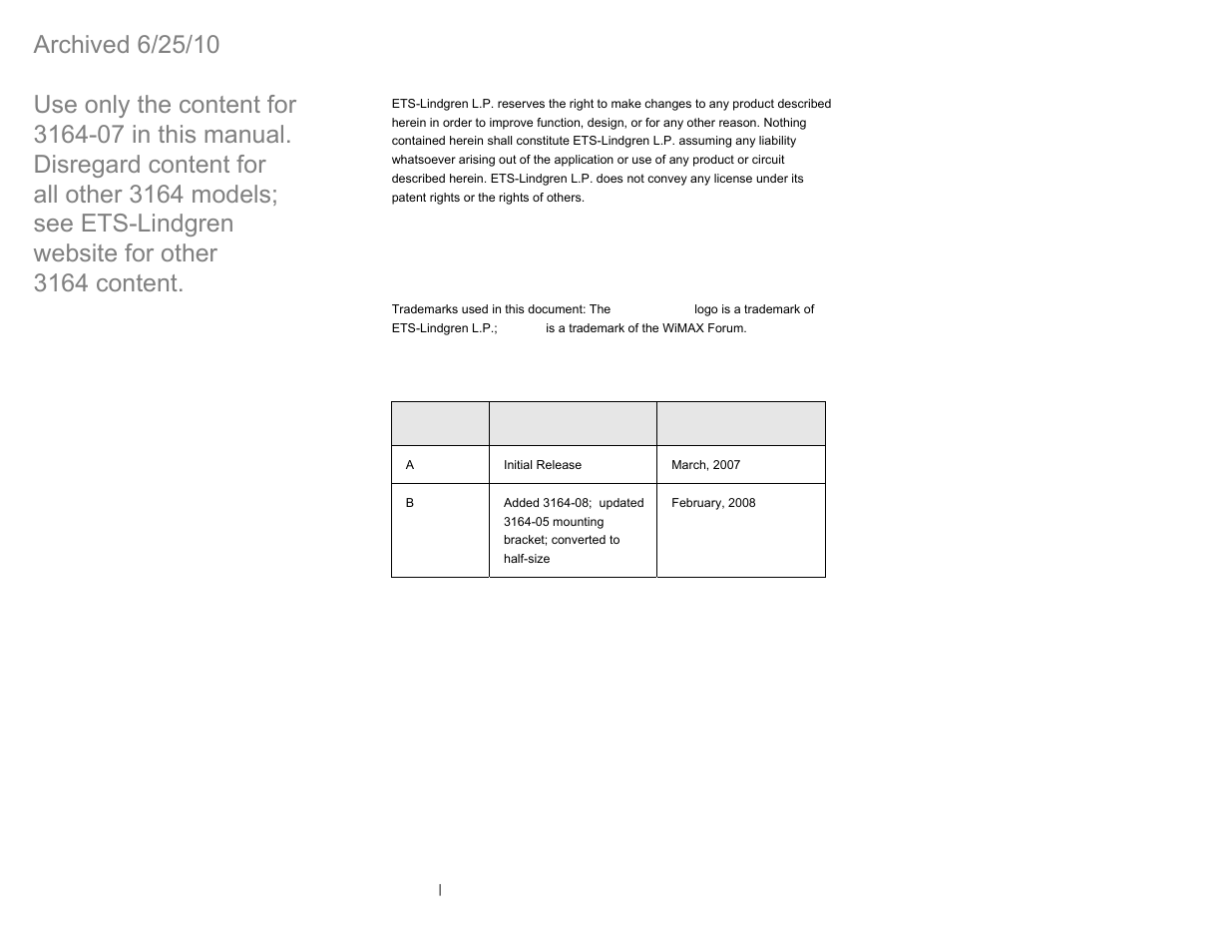 ETS-Lindgren 3164-07 Open-Boundary Quad-Ridged Horn (Archived) User Manual | Page 2 / 80