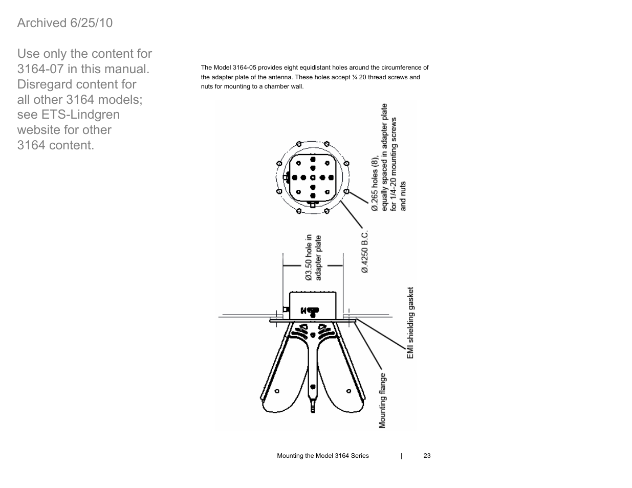 ETS-Lindgren 3164-07 Open-Boundary Quad-Ridged Horn (Archived) User Manual | Page 23 / 80