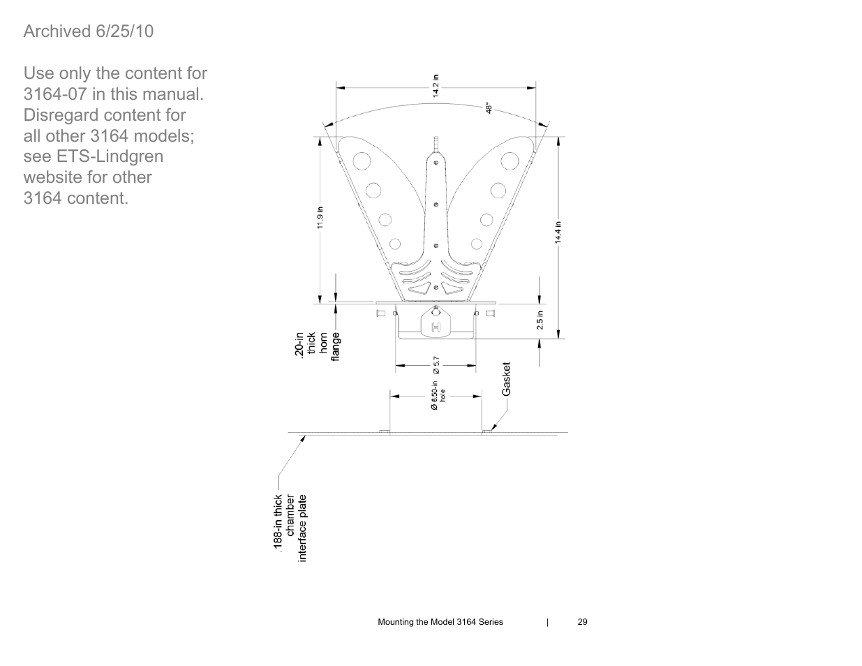 ETS-Lindgren 3164-07 Open-Boundary Quad-Ridged Horn (Archived) User Manual | Page 29 / 80