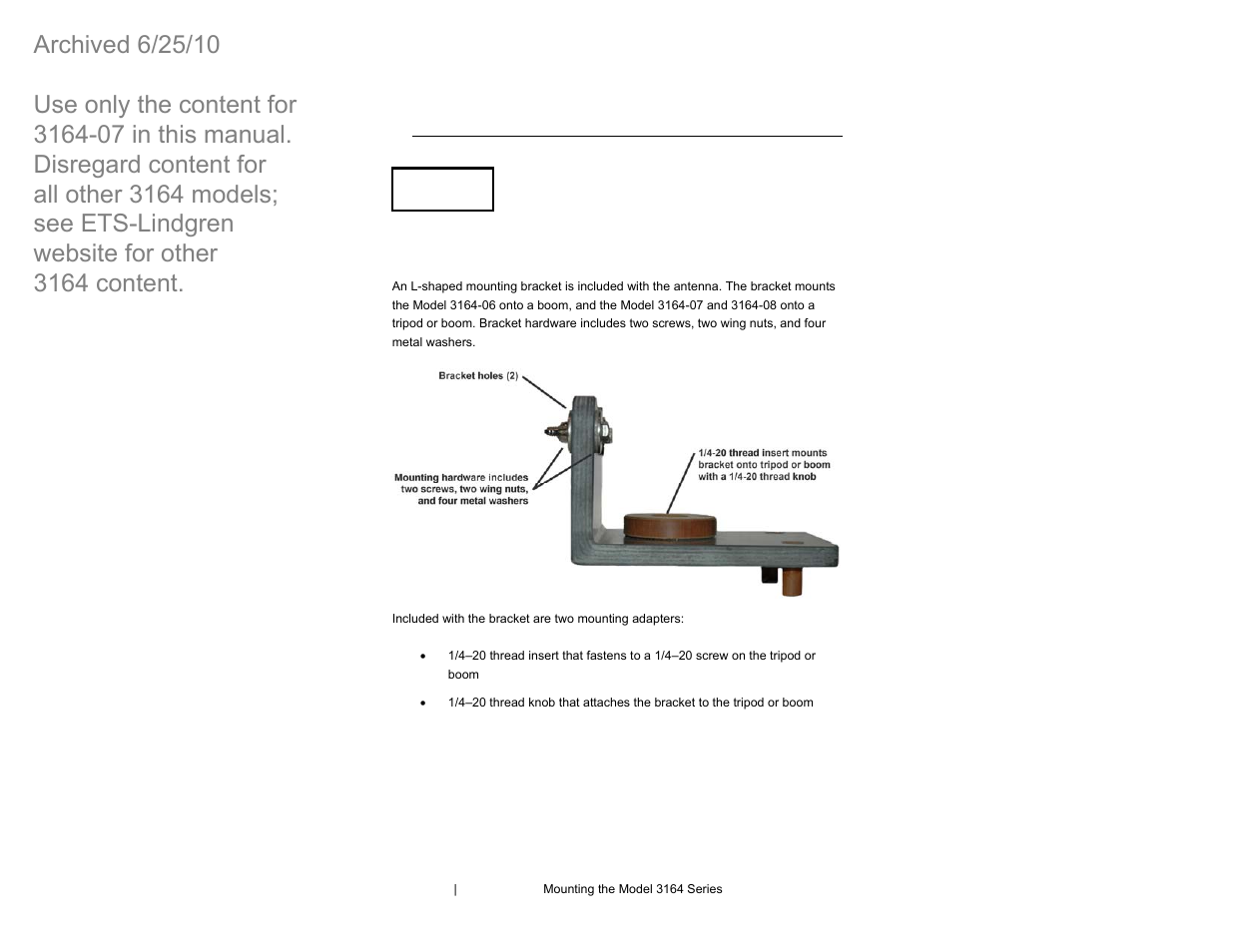 Model 3164-08 | ETS-Lindgren 3164-07 Open-Boundary Quad-Ridged Horn (Archived) User Manual | Page 30 / 80