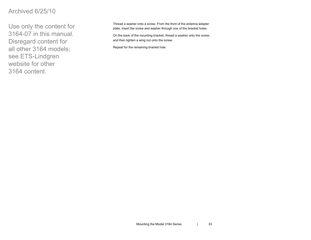 ETS-Lindgren 3164-07 Open-Boundary Quad-Ridged Horn (Archived) User Manual | Page 33 / 80