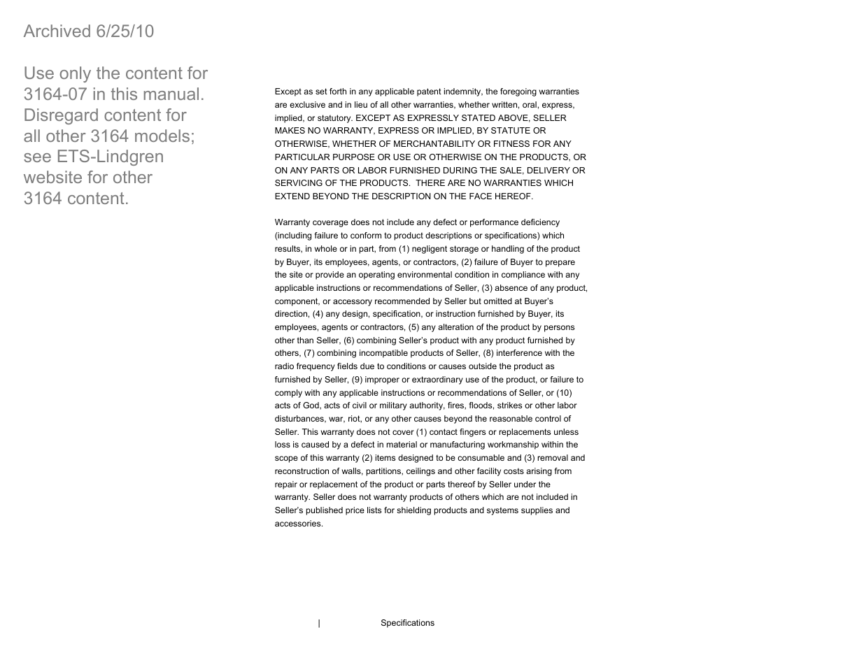 ETS-Lindgren 3164-07 Open-Boundary Quad-Ridged Horn (Archived) User Manual | Page 78 / 80