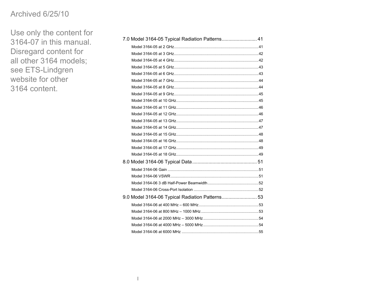 ETS-Lindgren 3164-07 Open-Boundary Quad-Ridged Horn (Archived) User Manual | Page 8 / 80