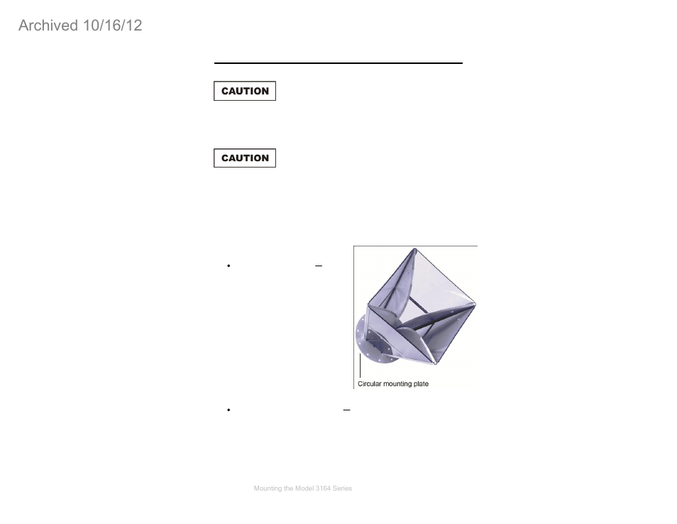 0 mounting the model 3164 series | ETS-Lindgren 3164-04 Diagonal Dual Polarized Horns (Archived) User Manual | Page 13 / 27