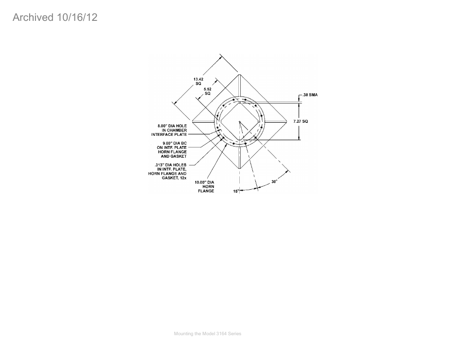 3164-03 back view | ETS-Lindgren 3164-04 Diagonal Dual Polarized Horns (Archived) User Manual | Page 15 / 27