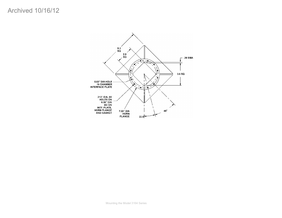 3164-04 back view | ETS-Lindgren 3164-04 Diagonal Dual Polarized Horns (Archived) User Manual | Page 17 / 27