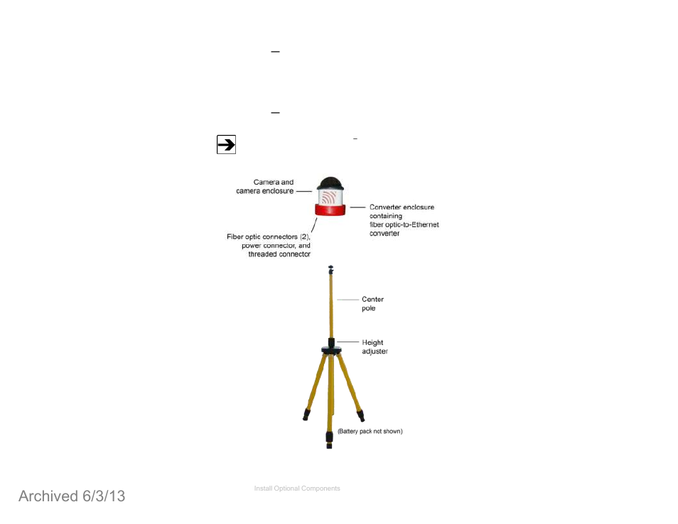 Tripod mount, Additional pre-installation tasks, Installation tasks | Archived 6/3/13 | ETS-Lindgren 4340 Digital Camera System (CCTV) (Archived) User Manual | Page 39 / 63