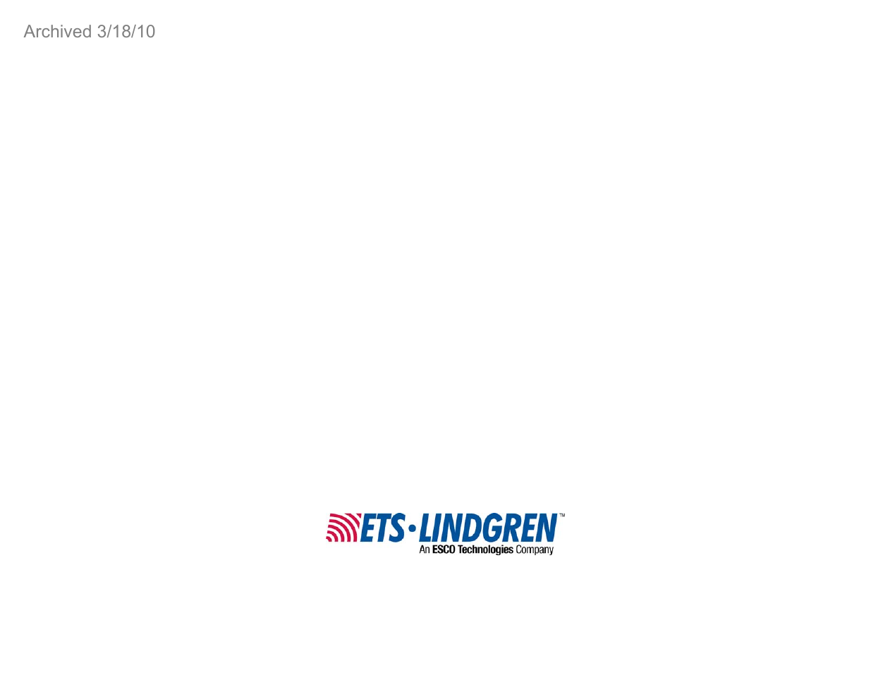 ETS-Lindgren 4610 Royce Field Site Source (Archived) User Manual | 31 pages