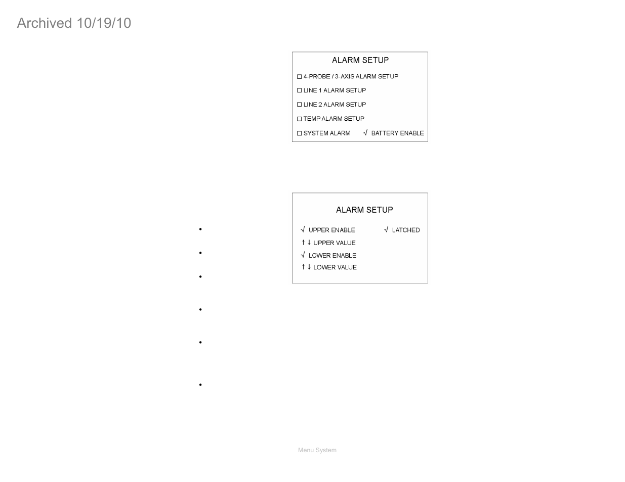 Probe / 3-axis alarm setup | ETS-Lindgren FM5004 Field Monitor (Archived) User Manual | Page 48 / 115
