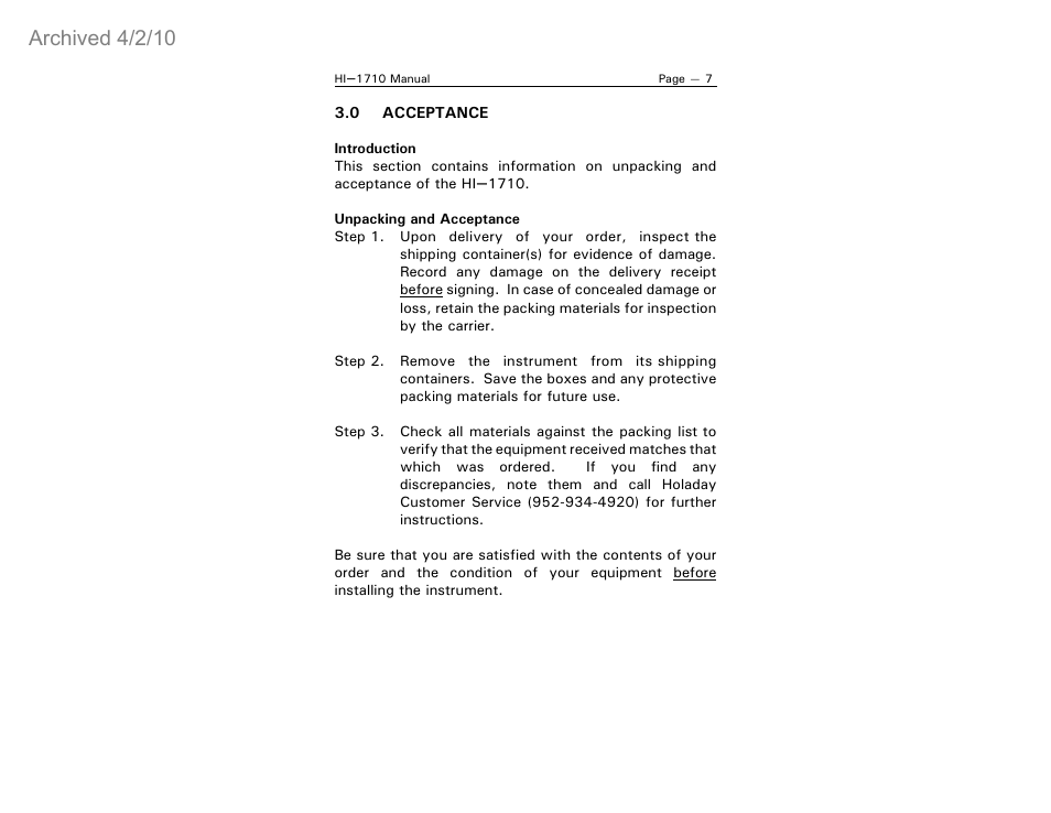Archived 4/2/10 | ETS-Lindgren HI-1710 Microwave Measurement System (Archived) User Manual | Page 12 / 61