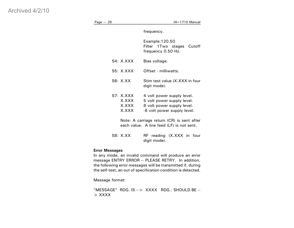 Archived 4/2/10 | ETS-Lindgren HI-1710 Microwave Measurement System (Archived) User Manual | Page 31 / 61