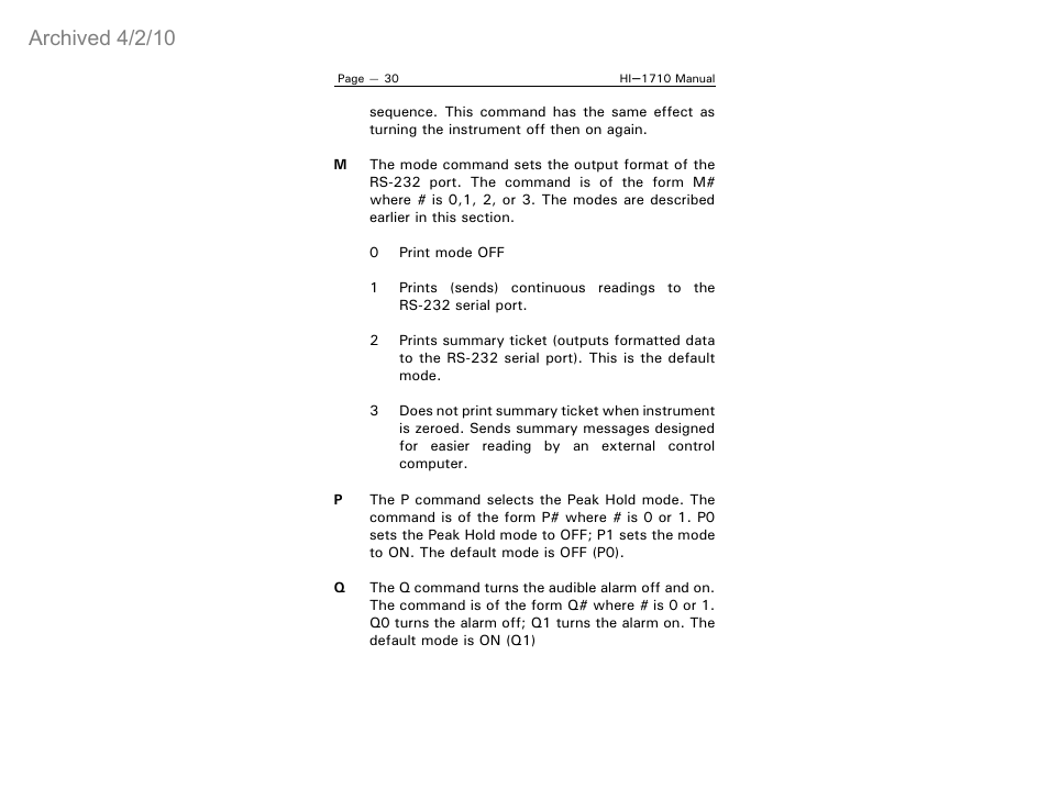 Archived 4/2/10 | ETS-Lindgren HI-1710 Microwave Measurement System (Archived) User Manual | Page 35 / 61