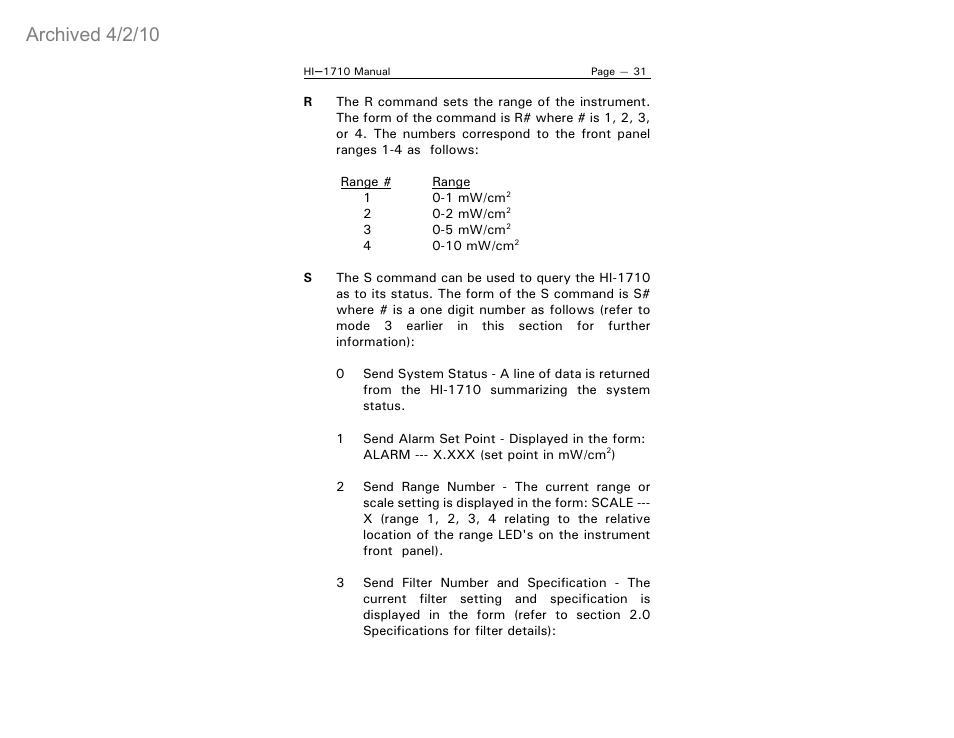 Archived 4/2/10 | ETS-Lindgren HI-1710 Microwave Measurement System (Archived) User Manual | Page 36 / 61