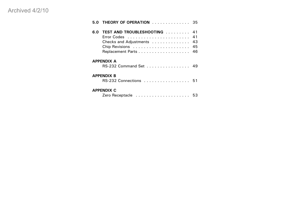 Archived 4/2/10 | ETS-Lindgren HI-1710 Microwave Measurement System (Archived) User Manual | Page 4 / 61