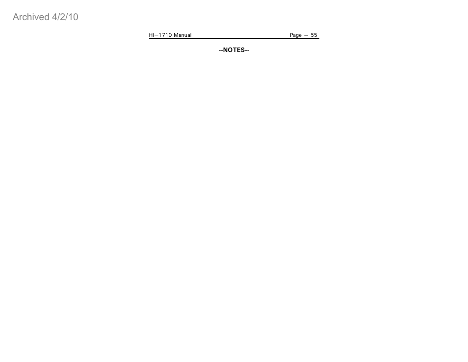 Archived 4/2/10 | ETS-Lindgren HI-1710 Microwave Measurement System (Archived) User Manual | Page 60 / 61