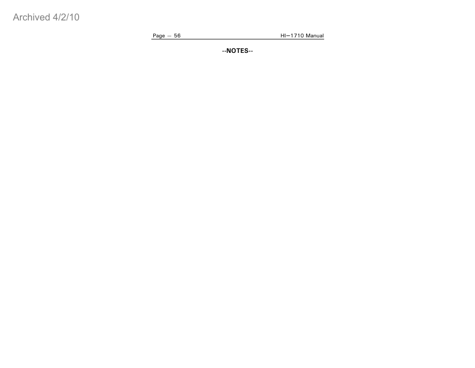 Archived 4/2/10 | ETS-Lindgren HI-1710 Microwave Measurement System (Archived) User Manual | Page 61 / 61
