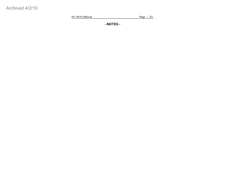 Archived 4/2/10 | ETS-Lindgren HI-3510 RF Radiation Badge Broadband Electromagnetic Radiation Detector (Archived) User Manual | Page 28 / 29