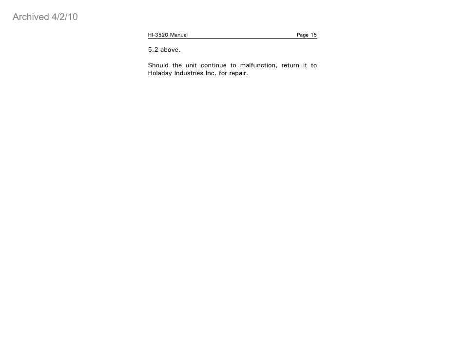 Archived 4/2/10 | ETS-Lindgren HI-3520 Microwave Monitor (Archived) User Manual | Page 19 / 26