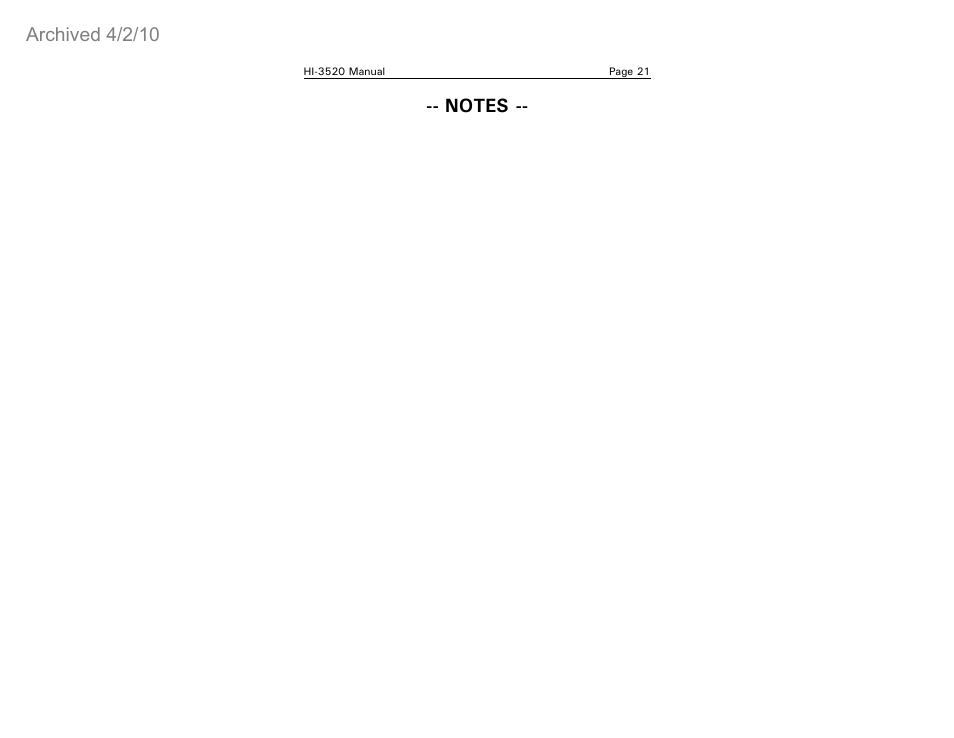 ETS-Lindgren HI-3520 Microwave Monitor (Archived) User Manual | Page 25 / 26