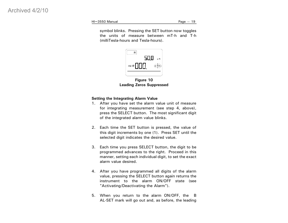 Archived 4/2/10 | ETS-Lindgren HI-3550 Magnetic Field Monitor (Archived) User Manual | Page 24 / 31