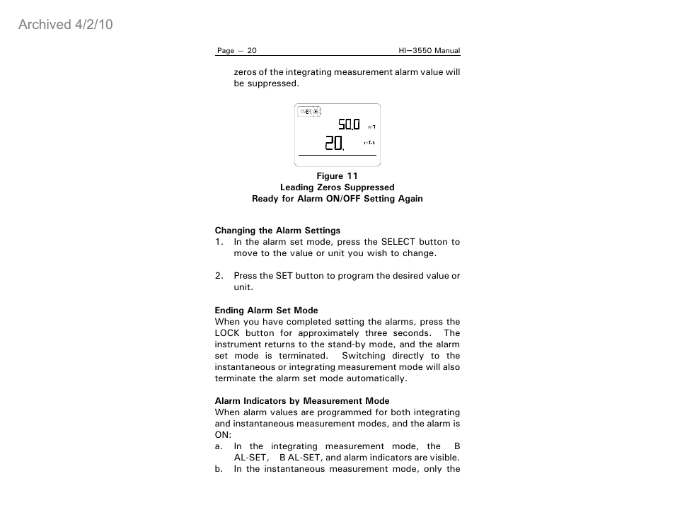 Archived 4/2/10 | ETS-Lindgren HI-3550 Magnetic Field Monitor (Archived) User Manual | Page 25 / 31