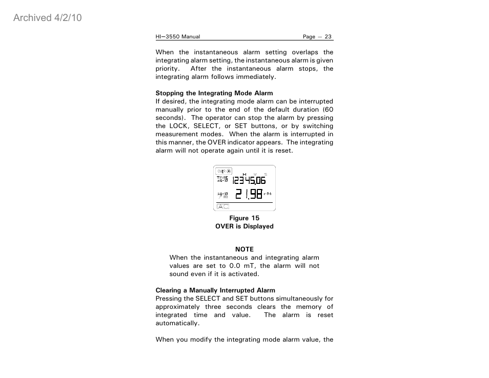 Archived 4/2/10 | ETS-Lindgren HI-3550 Magnetic Field Monitor (Archived) User Manual | Page 28 / 31
