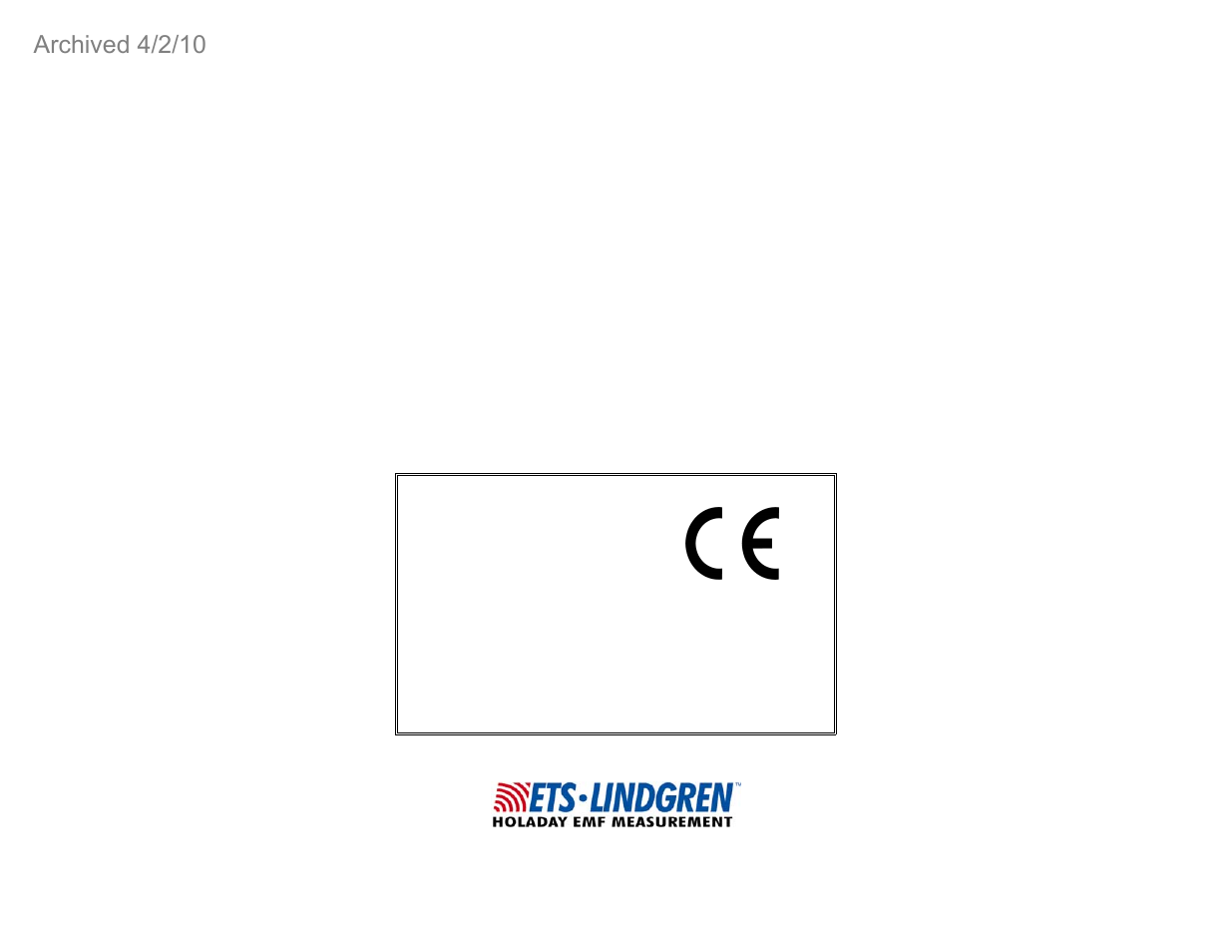 ETS-Lindgren FP5000 Isotropic Electric Field Probe (Archived) User Manual | 52 pages