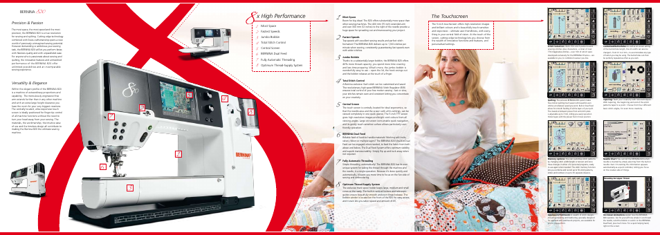 X high performance | Bernina 820 User Manual | Page 2 / 2