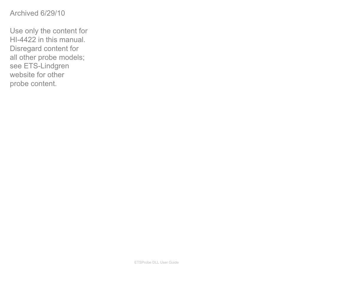 Ets_setunits() | ETS-Lindgren HI-4422 Field Probe (Archived) User Manual | Page 147 / 158